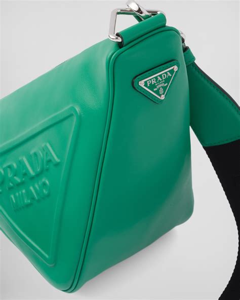 leather prada triangle shoulder bag|prada tessuto nylon shoulder bag.